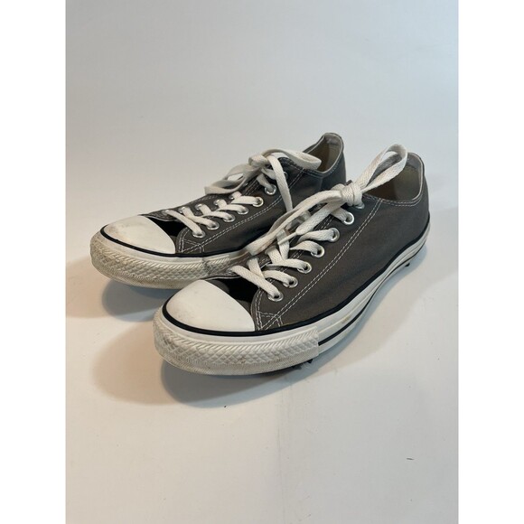 Converse All Star Golf Shoes Modified With Spikes Size 9 RARE Low Tops Gray - Picture 2 of 11